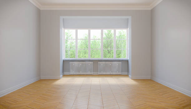 3d rendering of empty free Scandinavian apartment