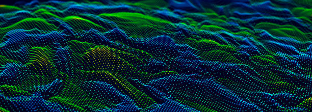 istock Abstract digital background. Big data stream. The concept of science, technology, business, space. 3d rendering 2167356738
