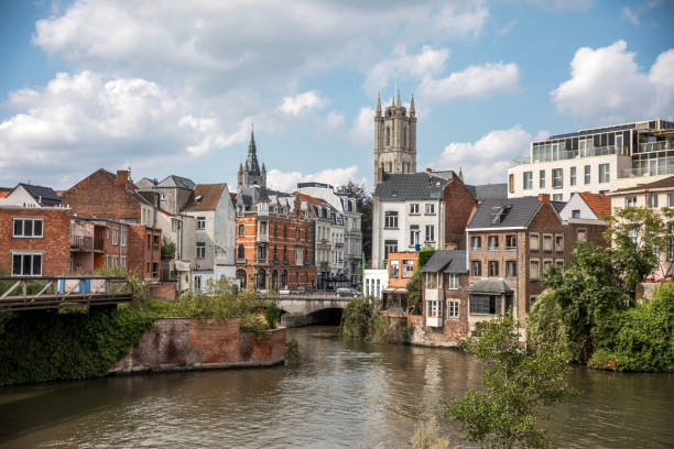 istock View in secondary city Ghent, Belgium 2167356779