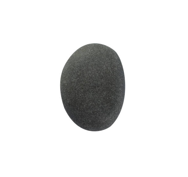 istock Stone isolated on white background, Grey Sea pebble with texture surface ,Top view Rock sea from beach, Single Cobblestone.Element Concept for Zen,Spa,Cosmetic Advertising 2167357747