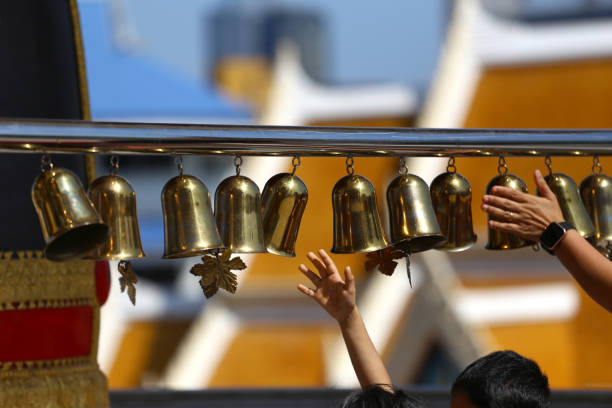 istock Small golden bell hung for Buddhists. 2167361231