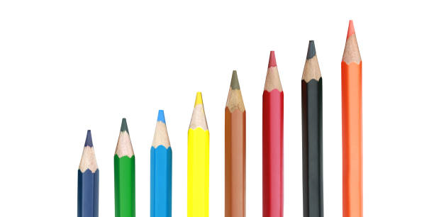 istock Colored pencils or Crayons is stacked on a white background. 2167365358