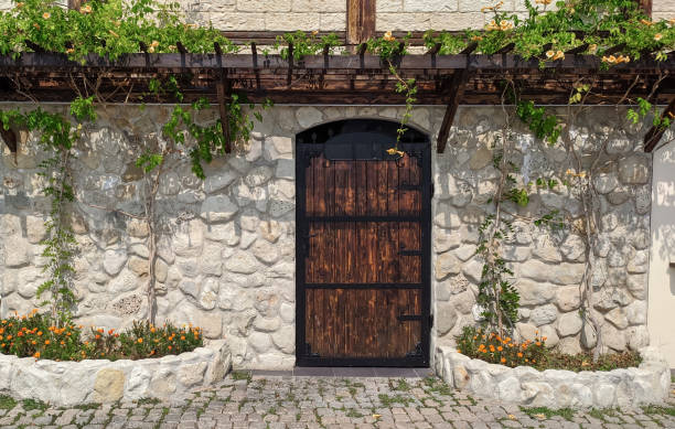 Modern entryway of luxury home. FOR MORE HOUSES AND DOORS (CLICK