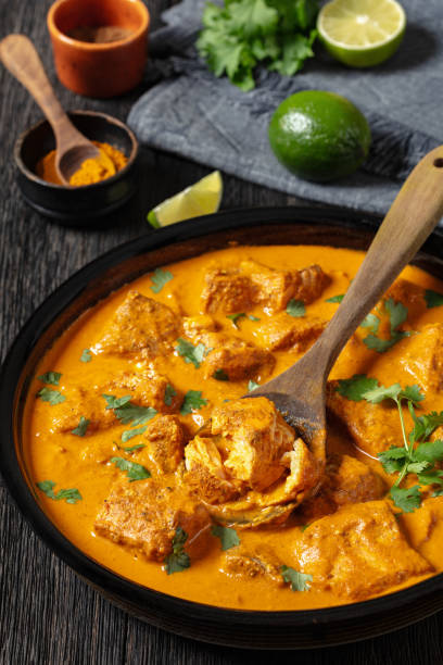 istock indian spiced fish curry, salmon masala, top view 2167370721