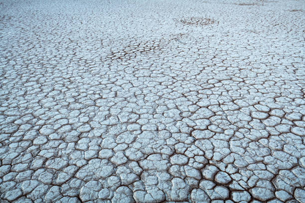 Close-up of broken ground texture background.