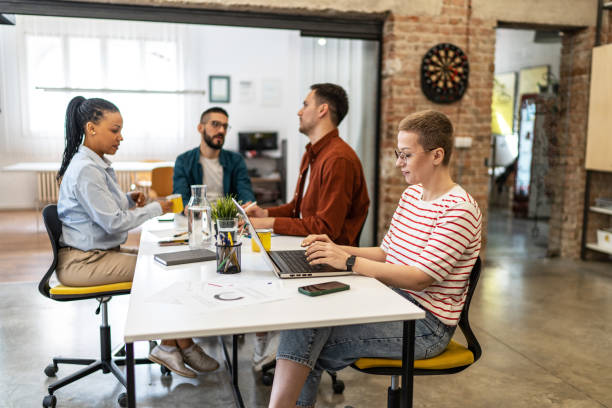 istock Business people collaborating in a modern office. 2167373201