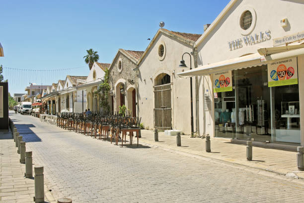 Famagusta, Cyprus - 9 September 2022: Street of the town of Famagusta