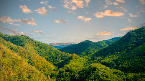 istock Panorama view with  wonderful springtime landscape in mountains. grassy field and rolling hills. rural scenery 2167377100