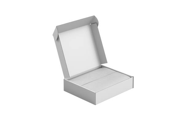 istock White paper kraft cardboard box made from recyled paper open and isolated on white background 2167377750