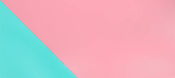 istock Soft pink and light blue pastel paper color background. Horizontal obliquely overlap, mint backdrop. illustration. 2167378078
