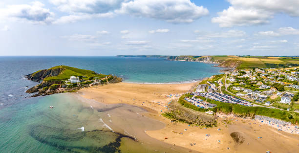 istock Panorama from Burgh Island to Bigbury on Sea 2167379410