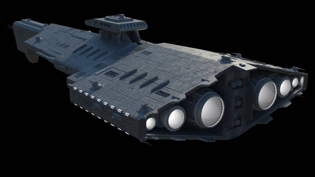 istock Light Spaceship Battle Cruiser - Left Rear View 2167384150