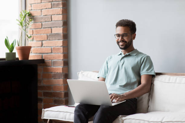 istock Young man working at home, distance studying 2167385869