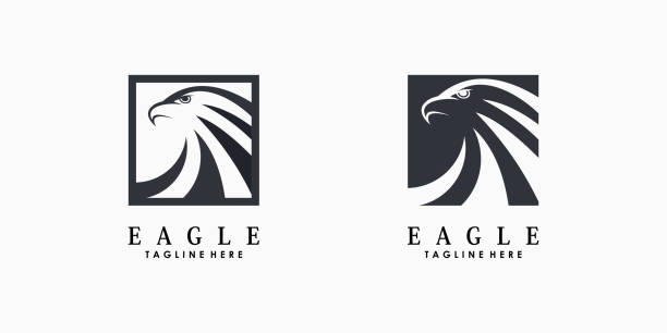 eagle head logo design abstract with creative concept eagle head logo design abstract with creative concept eagle stock illustrations