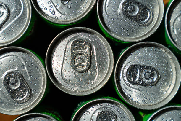 istock Aluminum cans of soda background. 2167394724