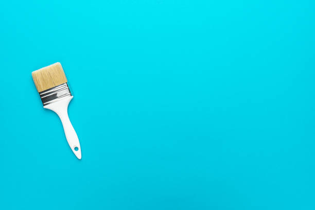 istock Flat lay top-down composition of white brush 2167395039