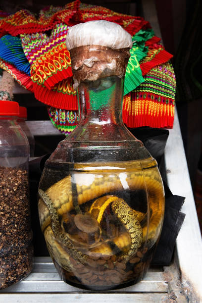 istock Asian alcoholic drink with a preserved snake in a bottle 2167396745