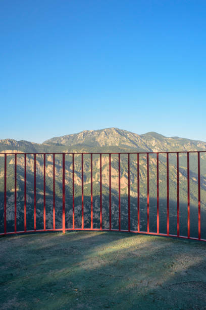 Pirineos mountain view from viewpoint balcony