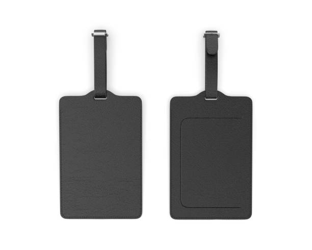 istock Blank Leather Travel Number Luggage Identifier Tag for mock up. 2167397561
