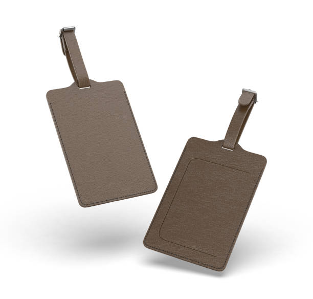 istock Blank Leather Travel Number Luggage Identifier Tag for mock up. 2167397616