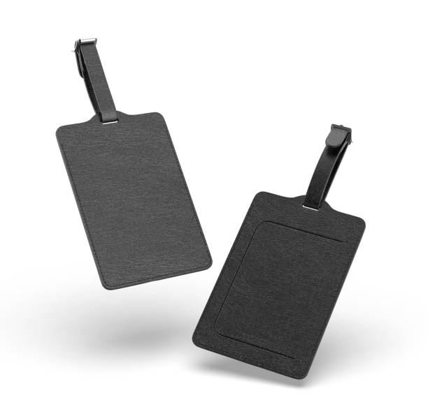 istock Blank Leather Travel Number Luggage Identifier Tag for mock up. 2167397631