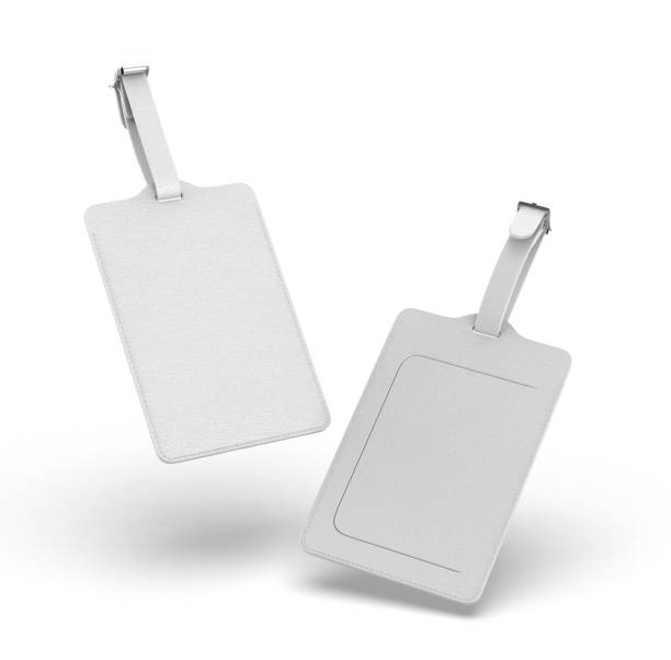 istock Blank Leather Travel Number Luggage Identifier Tag for mock up. 2167397632