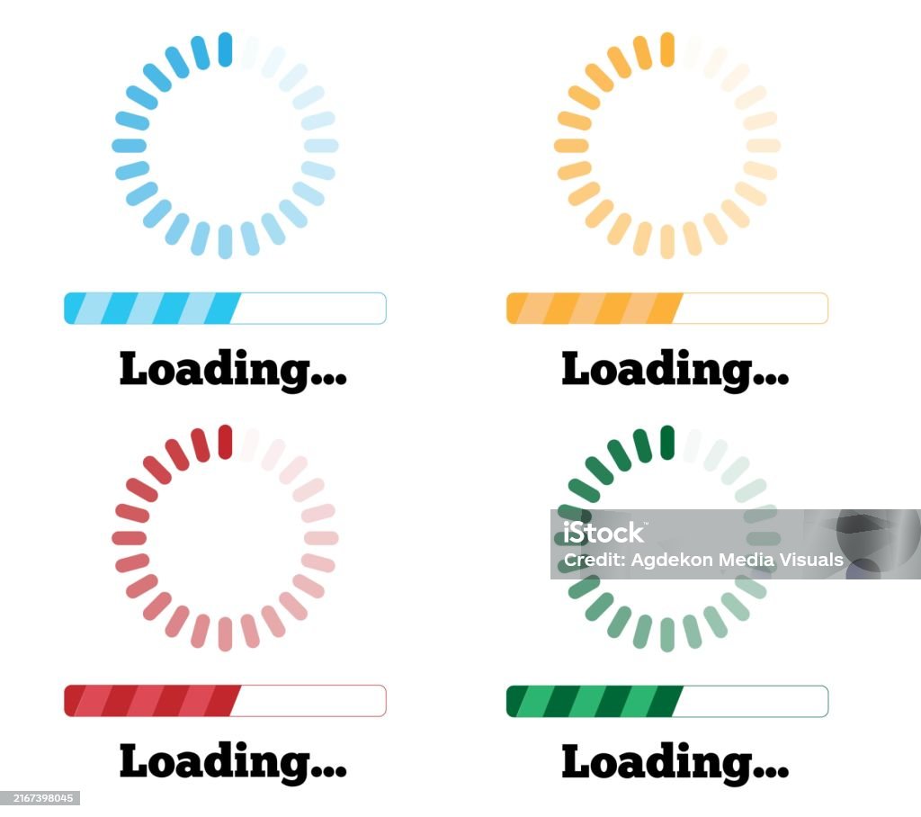 Program Loading Graphic Software Loading With Progress Meter Stock Illustration - Download ...