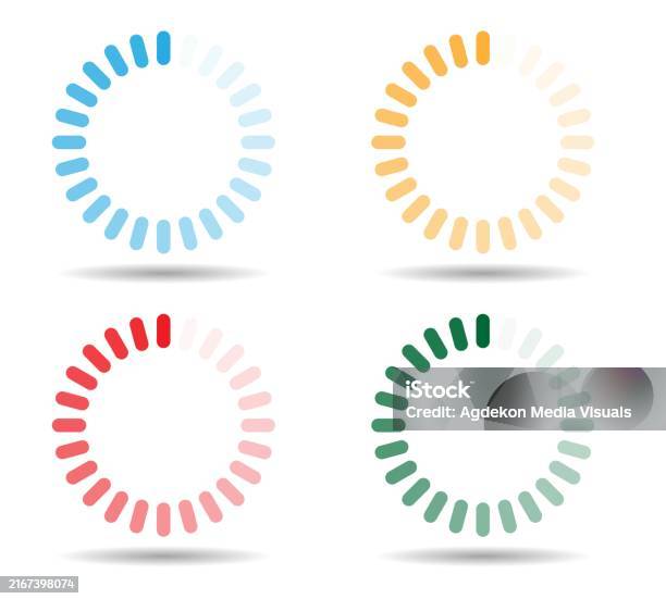 Loading Colorxs Software Loading Circle Interface Different Colors Stock Illustration ...