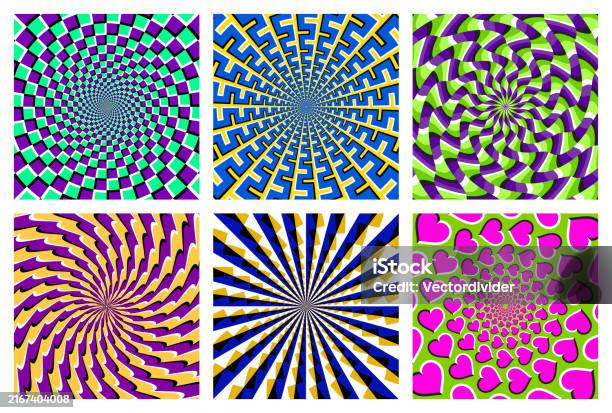 Moving Complementary Patterns Vector Set Of Different Colorful Circular Patterns Eyecatching ...