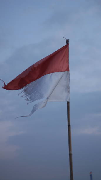 istock image of a red and white flag 2167411843