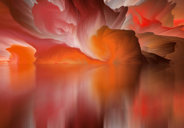 istock Magical world. Abstract Landscape, surreal lake and reflections. art, creativity and imagination. 3d illustration 2167413472