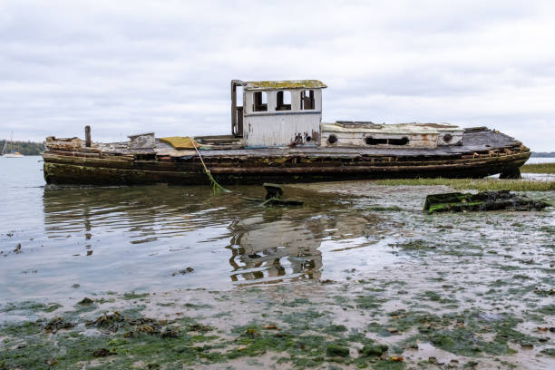 istock Large Boat Wreck at Pin Mill 2167421265