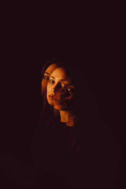 Portrait of woman multiple faces