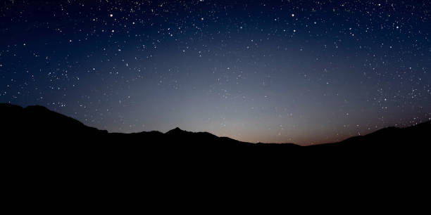 istock a Night sky panorama with stars and moon 2167429531