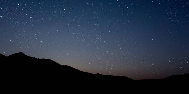 istock a Night sky panorama with stars and moon 2167429542