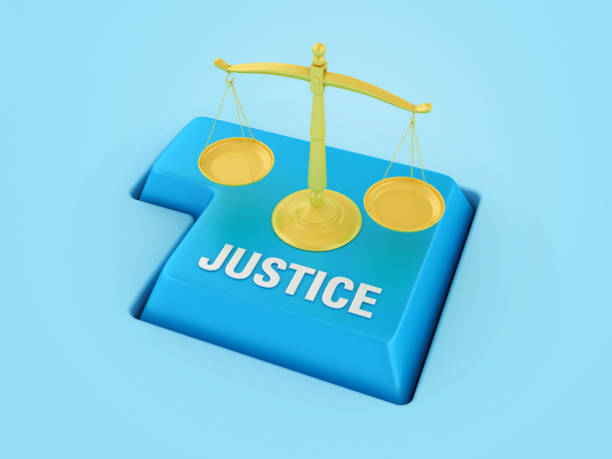 istock Legal Weight Scale on Justice Enter Key 2167431504