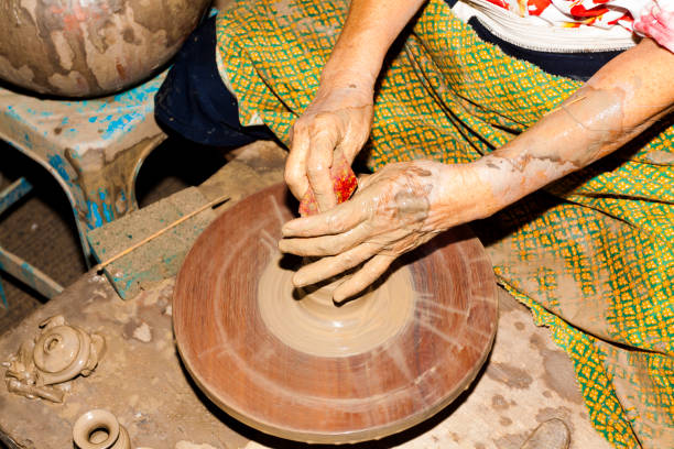 istock Thai mature woman is doing clay art 2167437783
