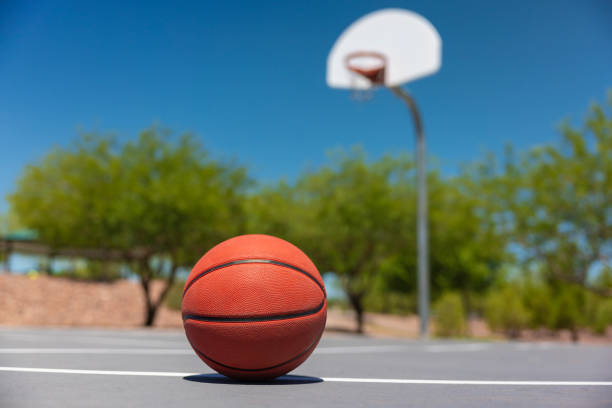istock Basketball on a court 2167443543