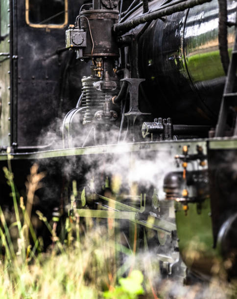 istock Details of a black steam train.. 2167445406