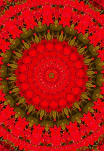 Abstract kaleidoscope flower background