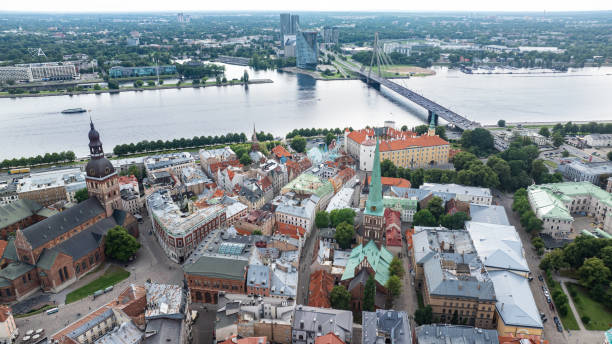 Aerial View of Riga, Latvia