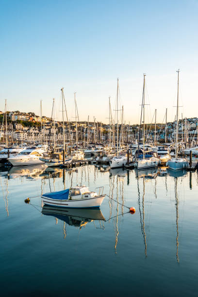 istock Brixham harbour England with sailing barges 2167452893