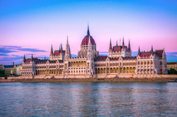 istock Hungarian Parliament Building in Budapest at twilight 2167468595