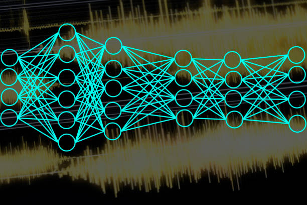 istock AI deep learning network with audio signal in the screen 2167475020