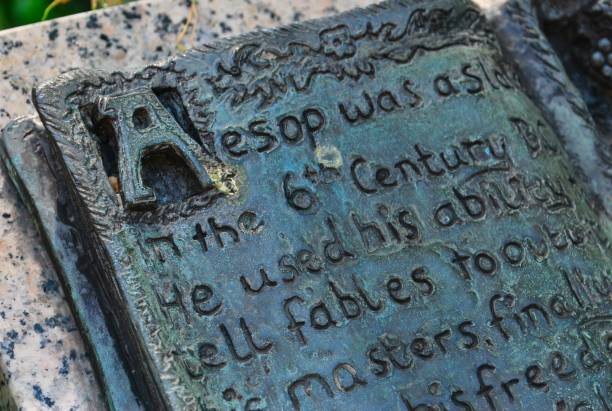 istock Weathered Bronze Plaque with Historical Inscription 2167477751