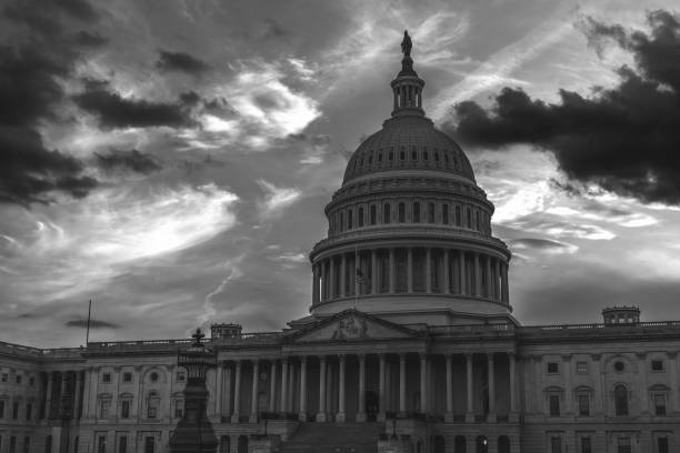 istock Black and White US Capitol North Side Washington DC 2167480472