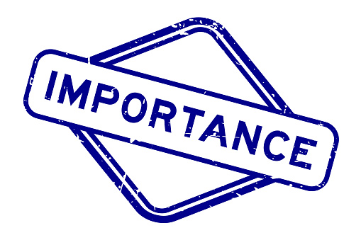 Importance Represents Image Grunge Blue Importance Word Rubber Seal Stamp On White Background Stock ...