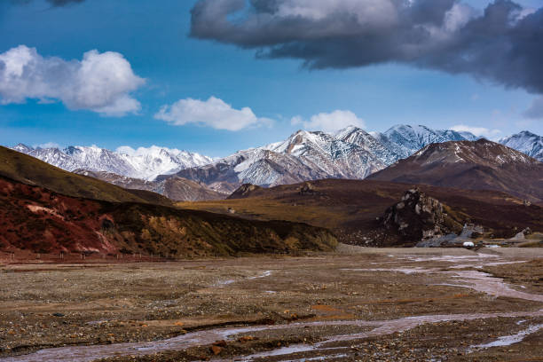China Qinghai Qilian Snow Mountain Ranch Scenery