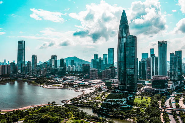 Shenzhen landmark Nanshan CBD city scenery