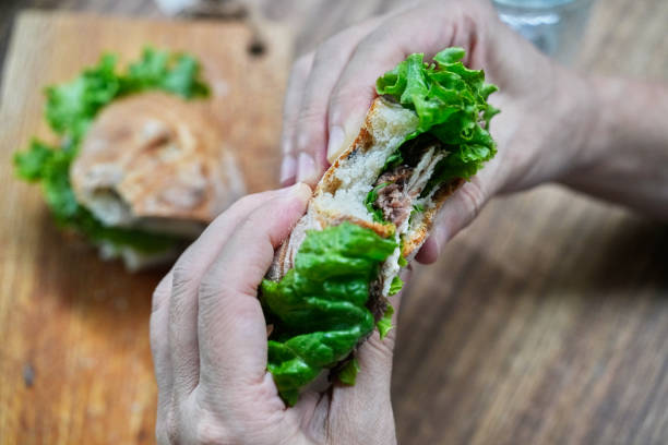 Healthy sandwich on a brown paper bag, Zgornje Jezersko